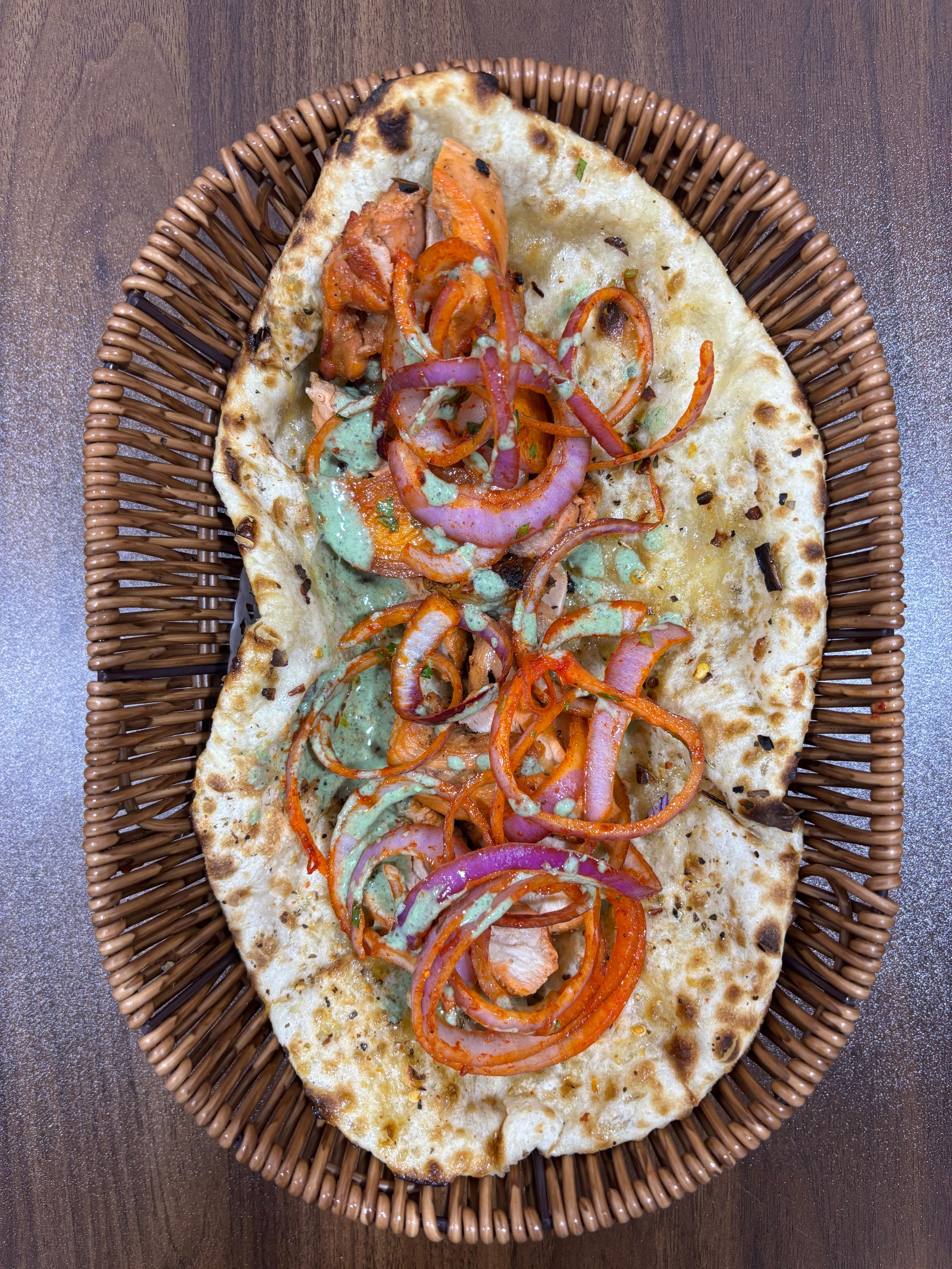 Cheese Naan With Chicken Tikka
